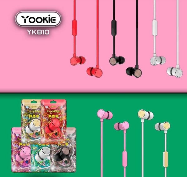 Auricular Manos Libres Yookie YK-810 In-Ear con cable 3.5 mm