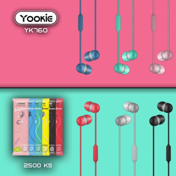 Auricular Manos Libres Yookie YK-760 In-Ear con cable 3.5 mm