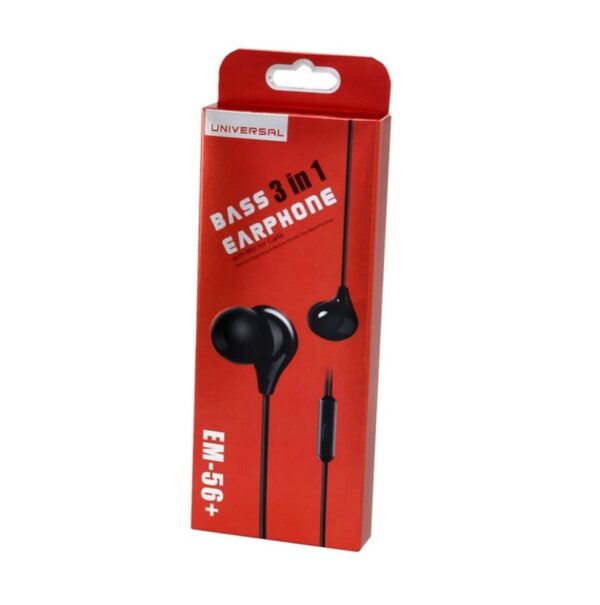 Auricular Manos Libres marca generica EM-56 In-Ear con cable 3.5 mm - Image 2