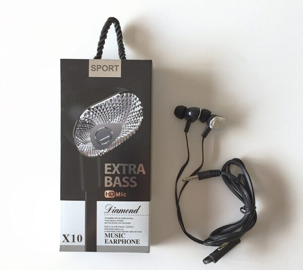 Auricular Manos Libres marca generica X10 In-Ear con cable 3.5 mm - Image 2