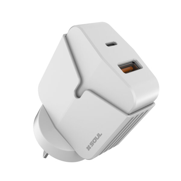 Cargador Viajero Fast Charge Usb + Pd Blanco