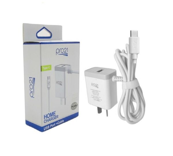 Cargador de Pared Pro21 Viajero 2.1A Usb + Cable - Image 2