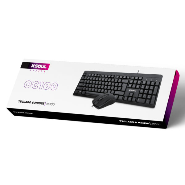 Combo Teclado + Mouse Usb Office Oc100 Negro - Image 2