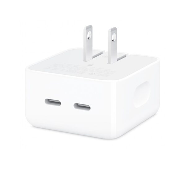 Cargador Viajero Usb-C 35W Doble Salida Ficha Recta