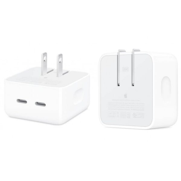 Cargador Viajero Usb-C 35W Doble Salida Ficha Recta - Image 2