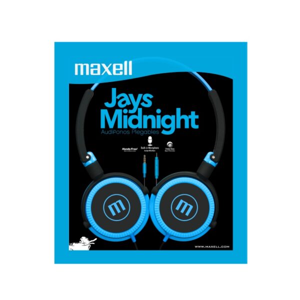 Auricular Maxell Jays Midnight DJ-21 azul con cable