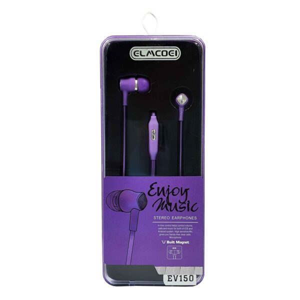 Auricular Manos Libres Elmcoei EV-150 In-Ear con cable 3.5 mm - Image 3