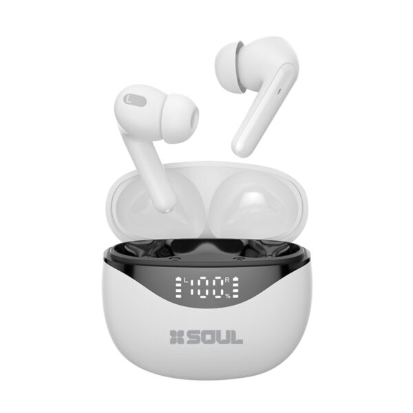 Auricular Inalámbrico TWS 400 Soul In-Ear bluetooth con pantalla Lcd blanco