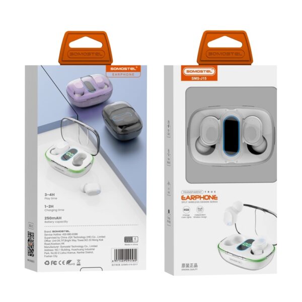 Auricular Inalámbrico TWS Somostel J15 In-Ear bluetooth - Image 2