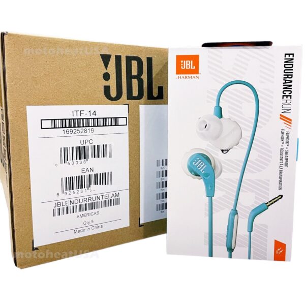 Auricular Manos Libres JBL Endurance Run Teal In-Ear con cable 3.5 mm - Image 4