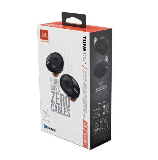 Auricular Inalámbrico TWS JBL Tune 125 In-Ear bluetooth negro