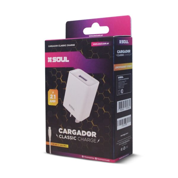 Cargador Viajero Classic Usb x1 Usb Blanco - Image 2