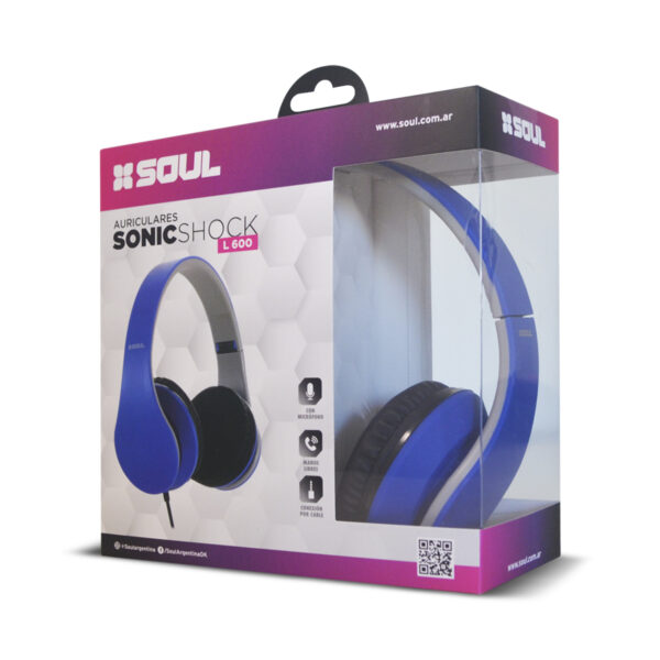 Auricular Soul Sonic Shock L600 con cable - Image 5