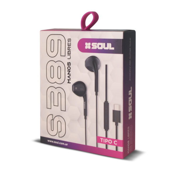 Auricular Manos Libres Soul S389 In-Ear con cable Type C - Image 3