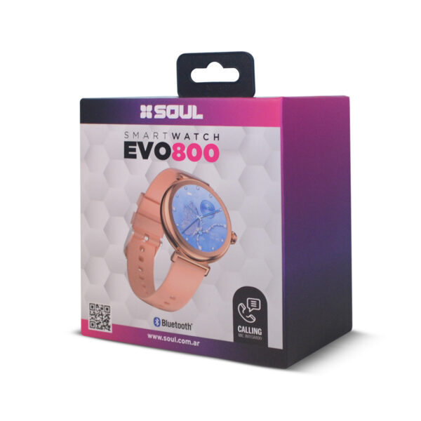 Smartwatch Soul Evo 800 Rosa Smart Fitness Llamadas Oxigeno en Sangre Clima - Image 2