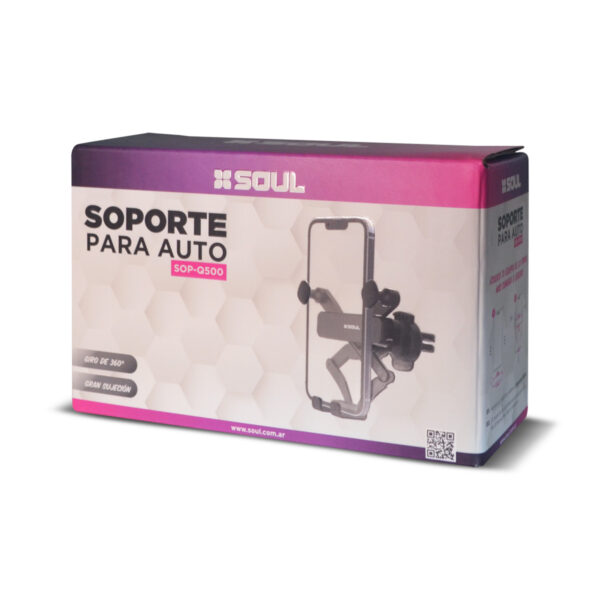 Soporte Auto Soul Gravity Q500 Negro - Image 3