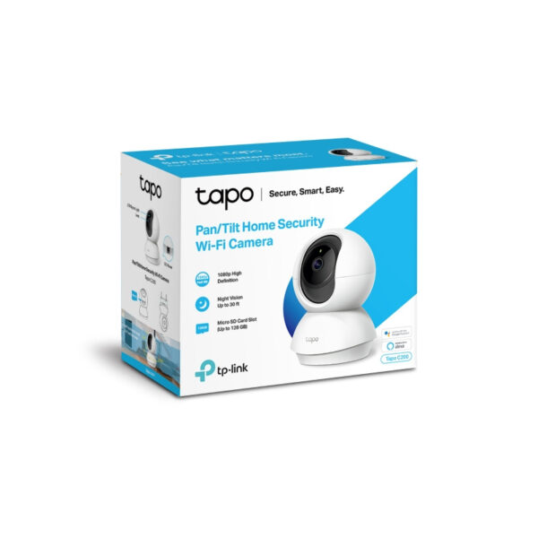 Cámara De Seguridad Tp-link Tapo C200 V1 Smart Resolución 2mp Visión Nocturna Incluida Blanca - Image 3