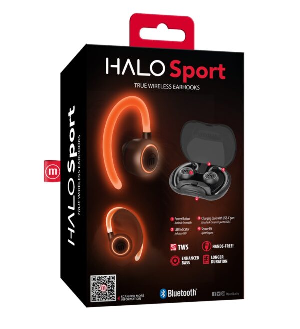 Auricular Inalambrico TWS Maxell Halo Sport Bluetooth con Soporte para la Oreja - Image 3