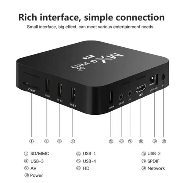 Tv Box Android 13 - 4k 32Gb Ram de Memoria + 512 Gb Hevc H.265 MXQ-9 Hytoshy Xm-10 - Imagen 3