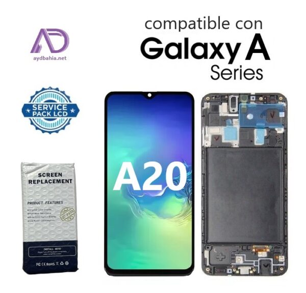 Modulo Samsung A20 / A205f con Marco Calidad Oled A Remplazo del Original Linea Premium