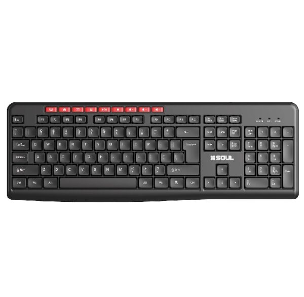 Teclado Inalambrico Soul Office W100 Negro