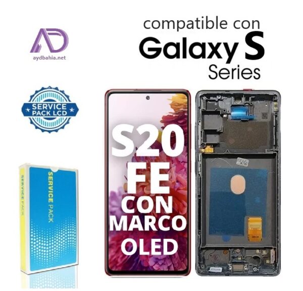 Modulo Samsung S20fe con Marco con Marco Calidad Oled A Remplazo del Original Linea Premium