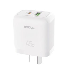 Cargador Soul Carga Rapida USB C 45W Blanco