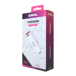 Cargador de Auto Soul PD+QC 38W